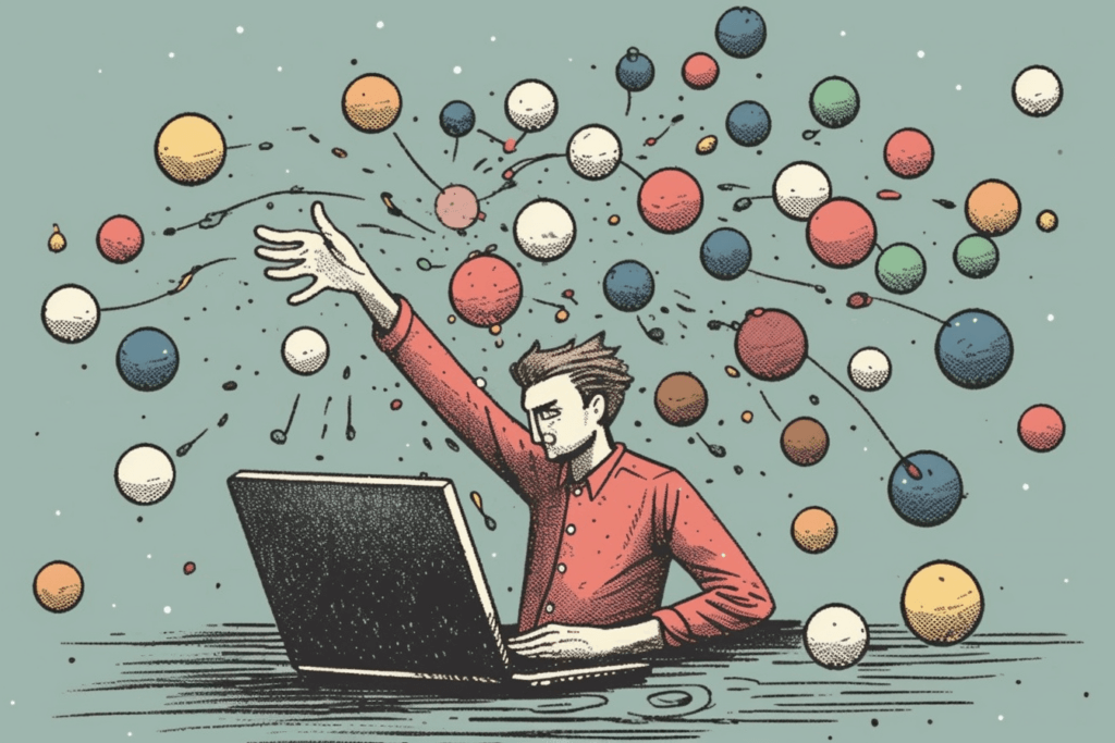 Mężczyzna rzuca kule lotto jako los na loterii